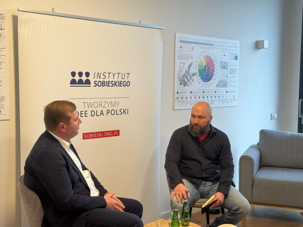 Spotkanie ze Zbigniewem Parafianowiczem w siedzibie Instytutu Sobieskiego