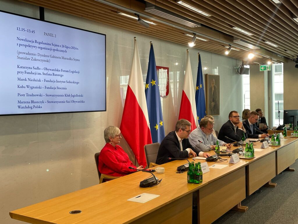 Konferencja Sejmu RP – „Cel – lepsze prawo. Ocena skutków zmian w Regulaminie Sejmu z 26 lipca 2024 r.”