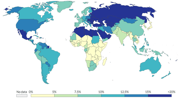 Źródło: https://ourworldindata.org/obesity